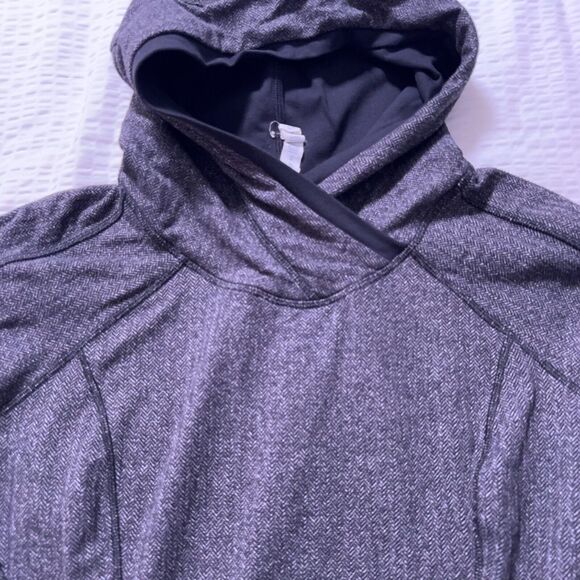 LULULEMON ATHLETICA Heathered Gray Long Sleeve Pullover Hoodie Womens Size 12 - Picture 2 of 7